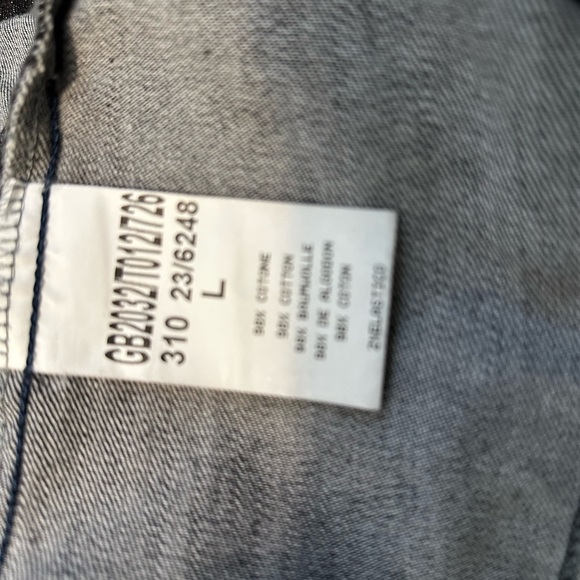 Italy! MARYLEY Jean Jacket Wow Crop Dark w/Distressed Gold Highlights Sz L - Picture 13 of 16